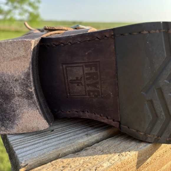 Frye Veronica Strappy Boots Gray/Tan size 7.5 - Picture 3 of 9